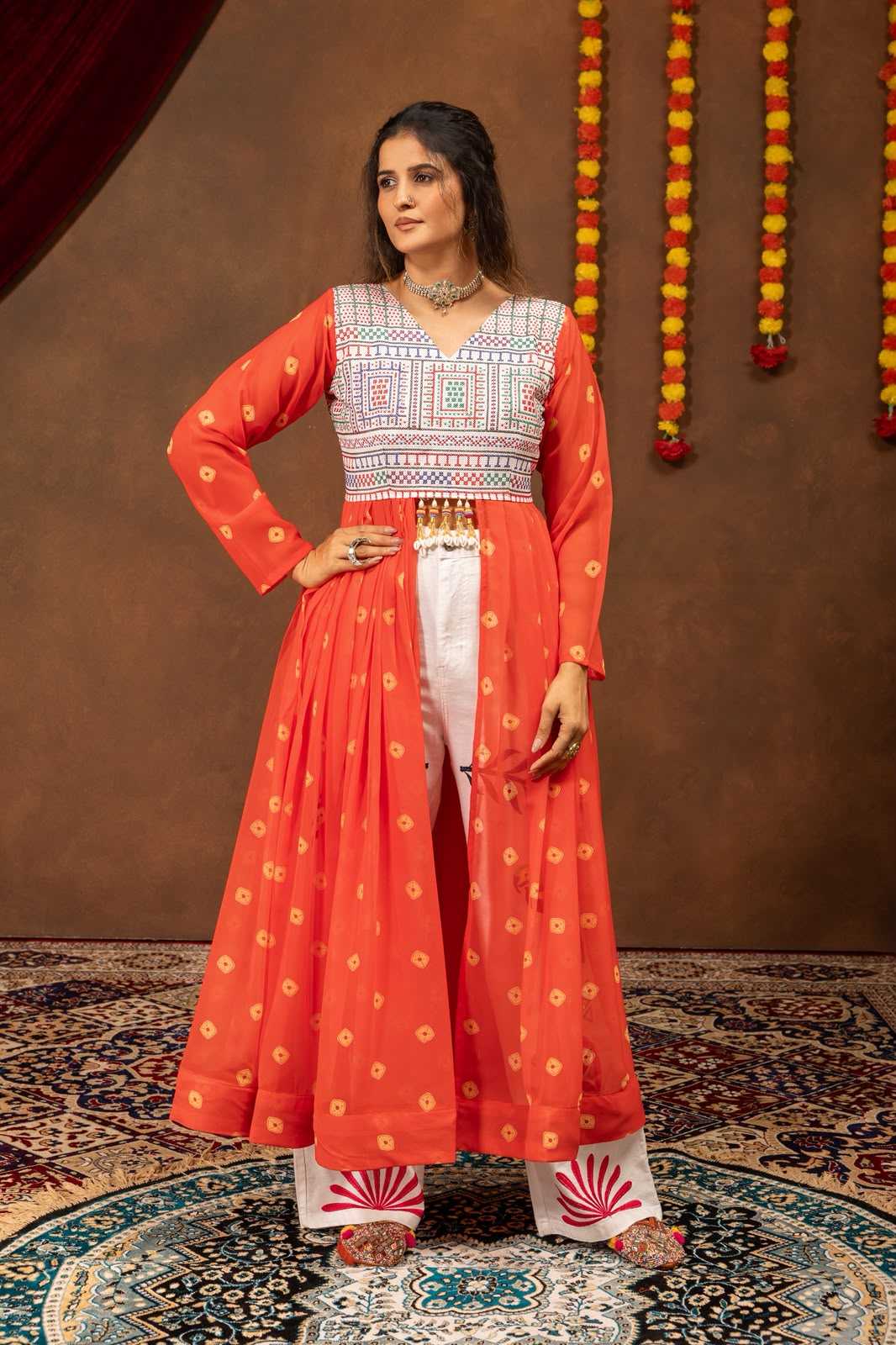 Faux Georgette Embroidery Suit