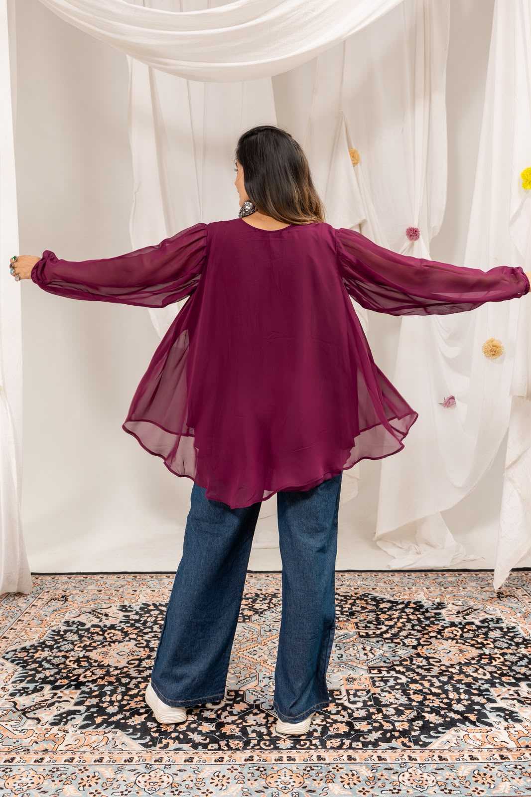 Faux Georgette Cotton Kurti 69
