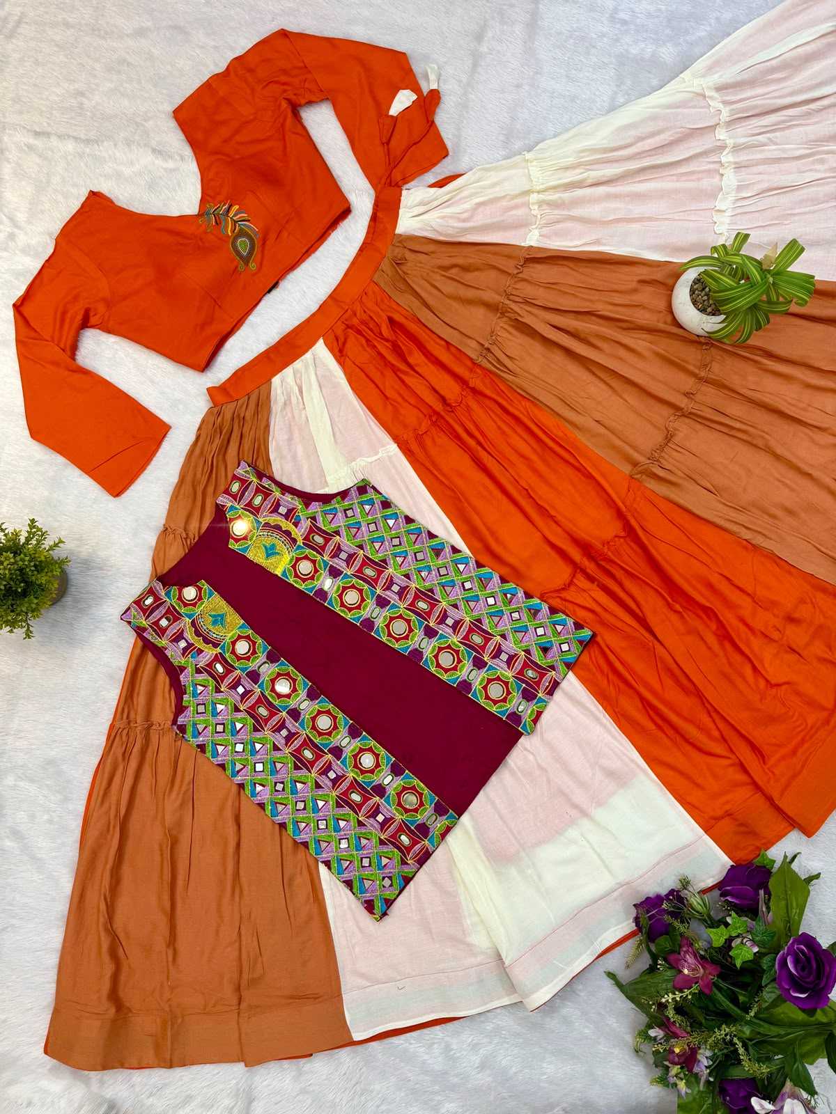 Pure Rayon Embroidered Lehenga