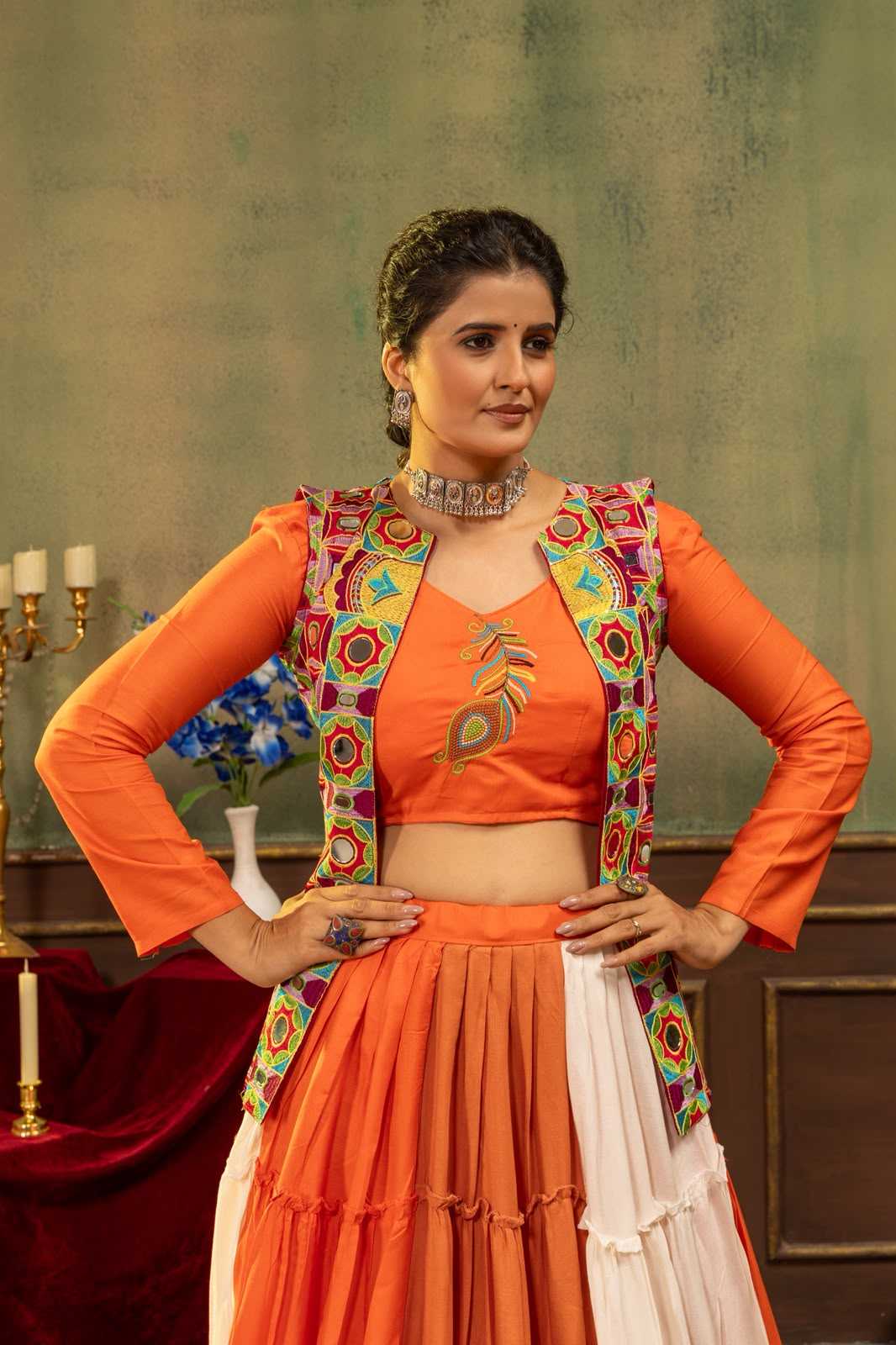 Pure Rayon Embroidered Lehenga