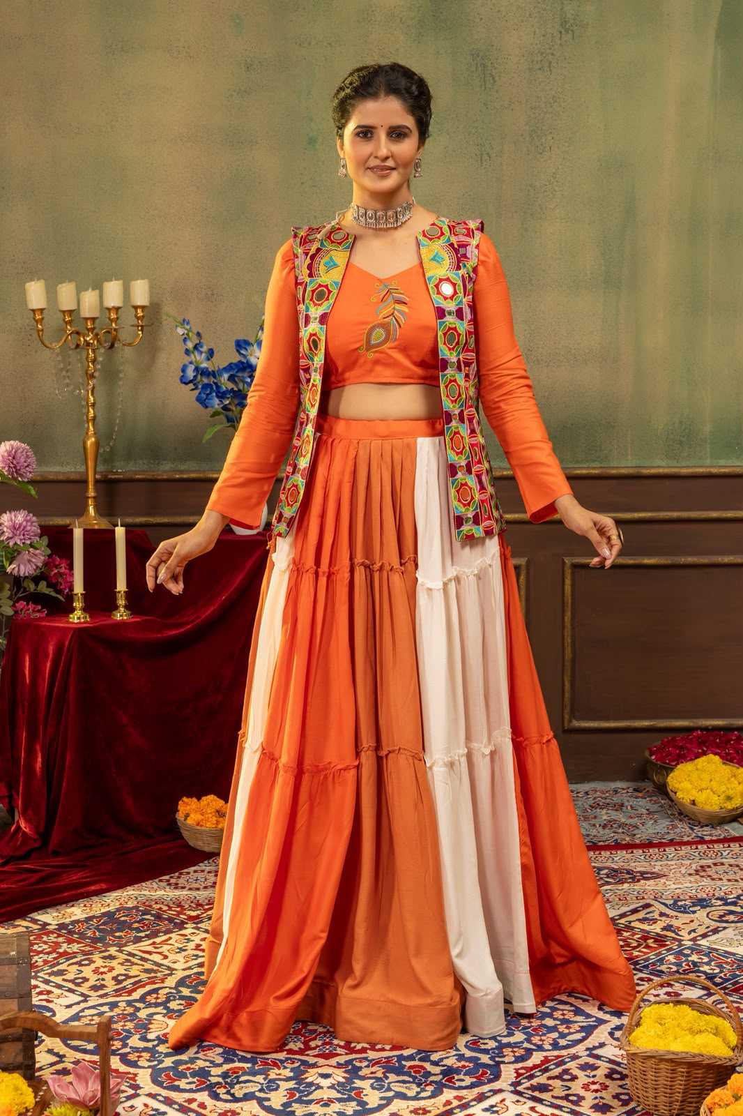 Pure Rayon Embroidered Lehenga