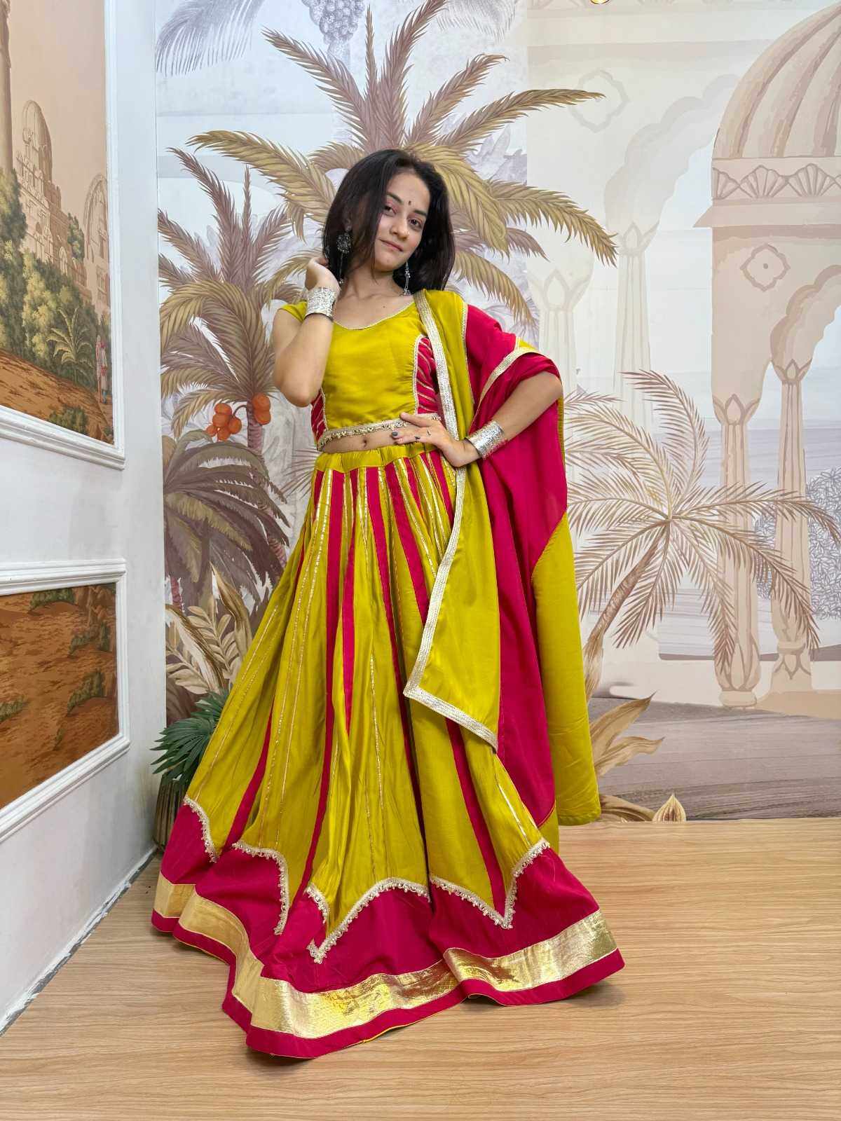 Heavy Roman Silk Designer Lehenga in Off White