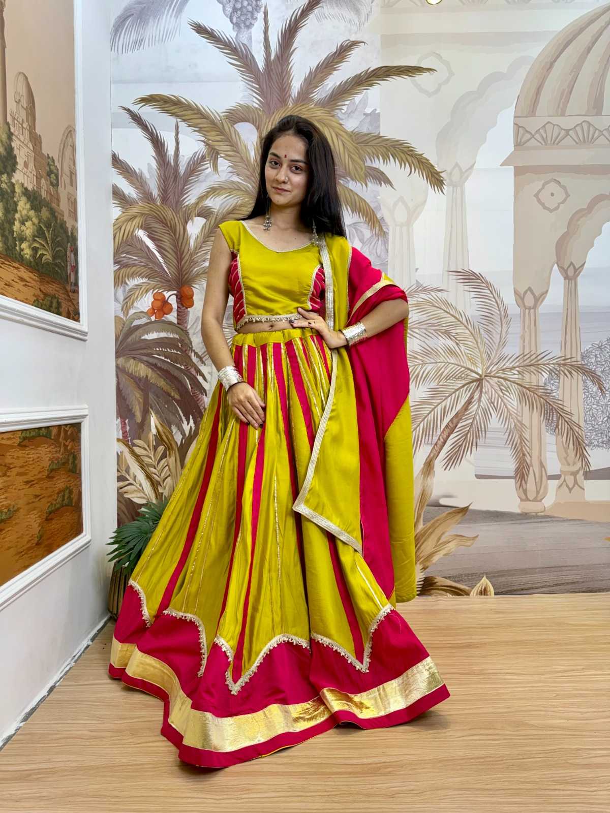 Heavy Roman Silk Designer Lehenga in Off White