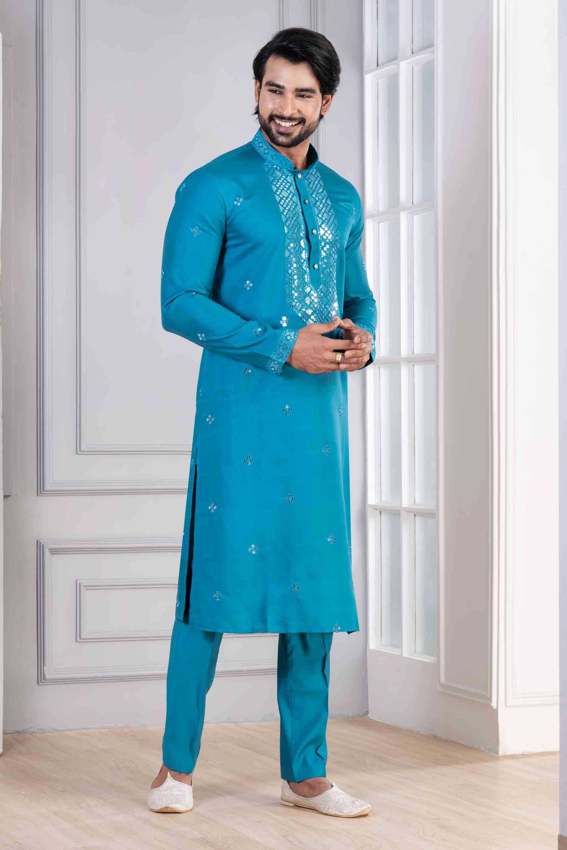 Cotton Mens Kurta Pyjama