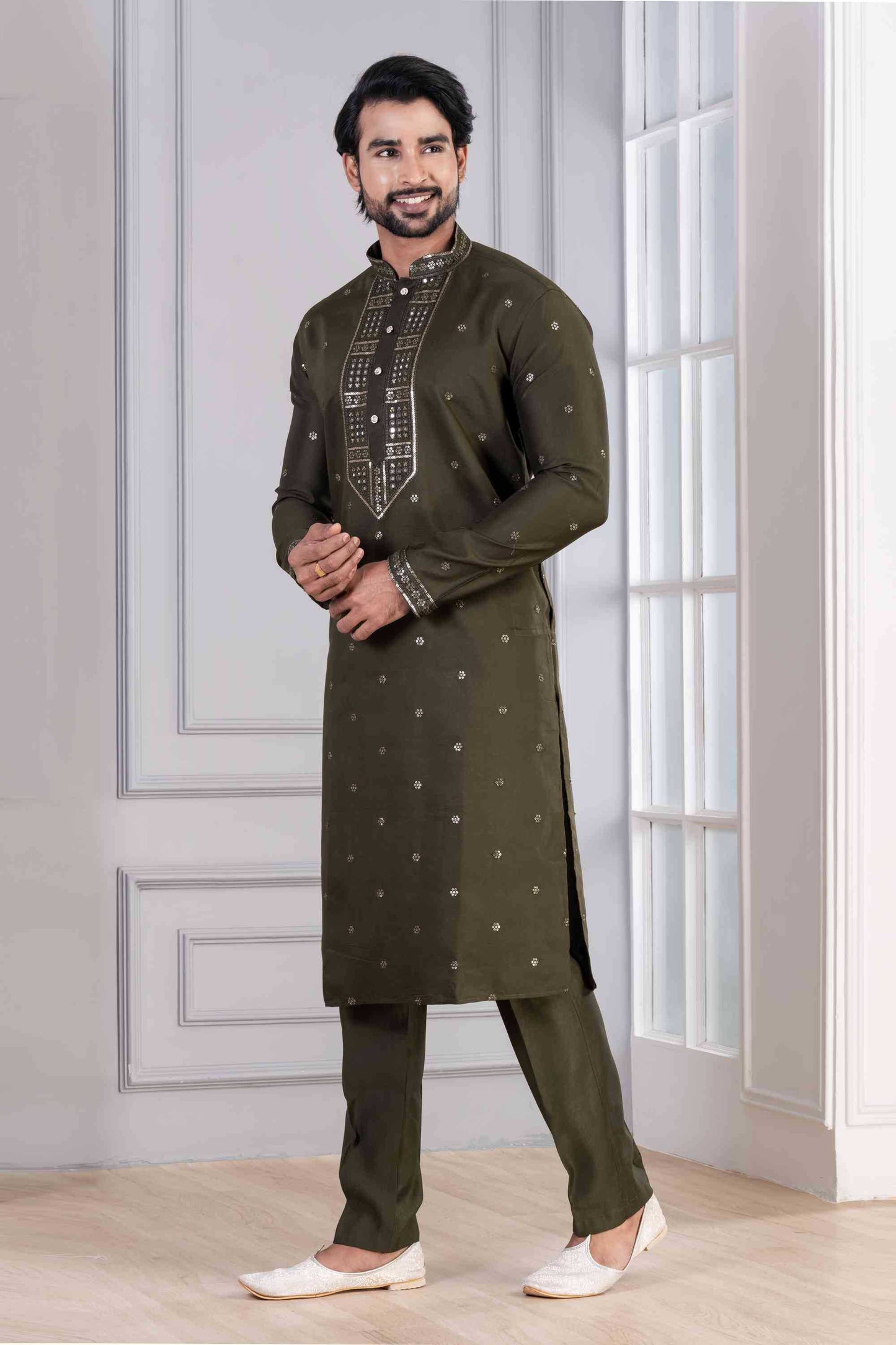 Cotton Mens Kurta Pyjama