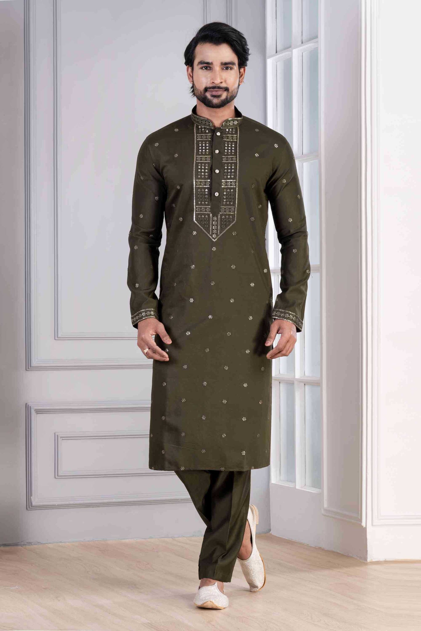 Cotton Mens Kurta Pyjama