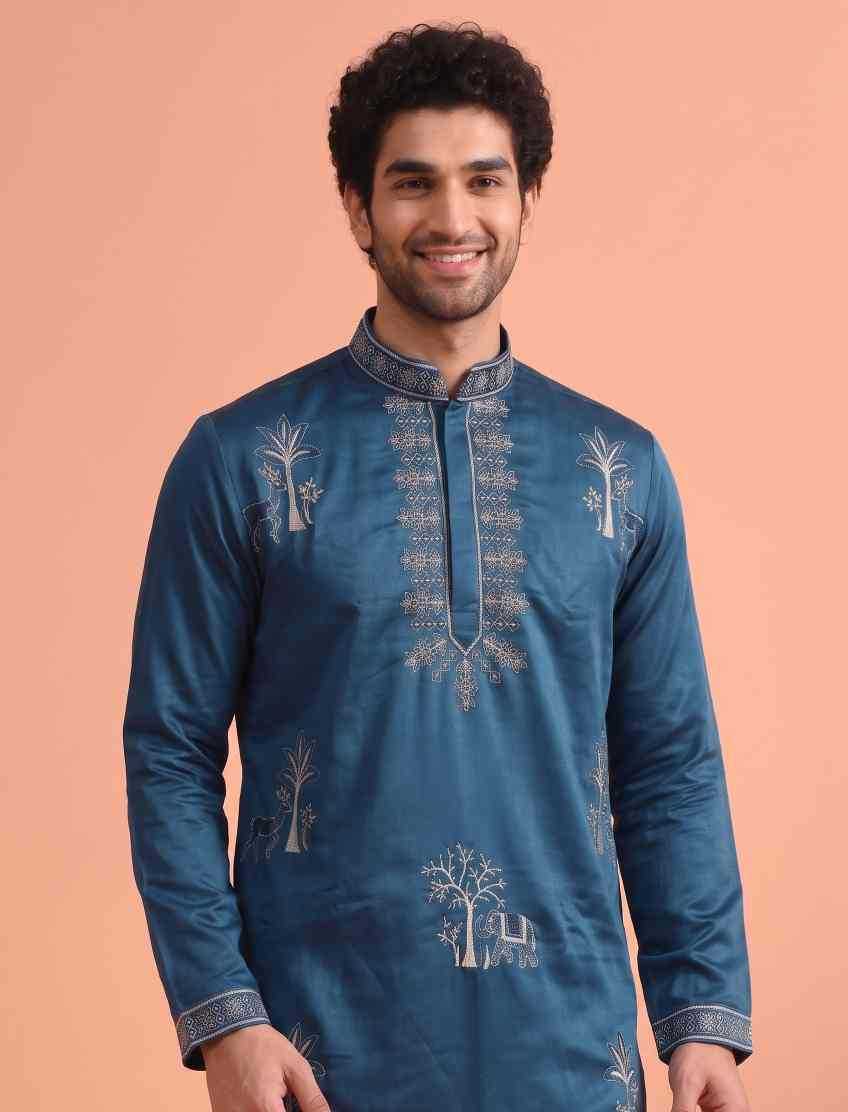 Satin Mens Kurta Pyjama