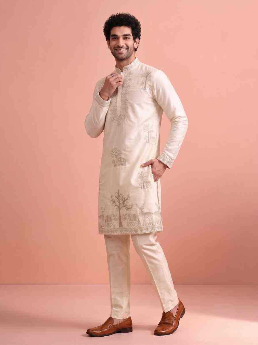 Satin Mens Kurta Pyjama