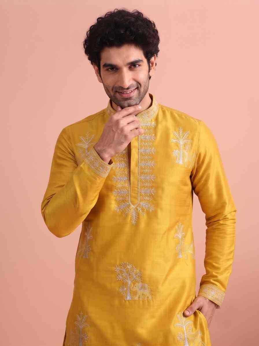 Satin Mens Kurta Pyjama