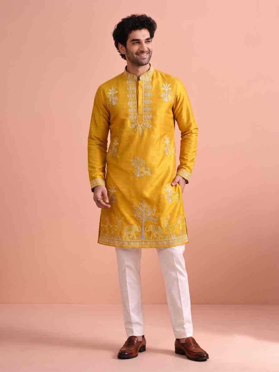 Satin Mens Kurta Pyjama