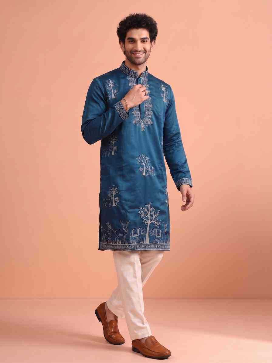 Satin Mens Kurta Pyjama