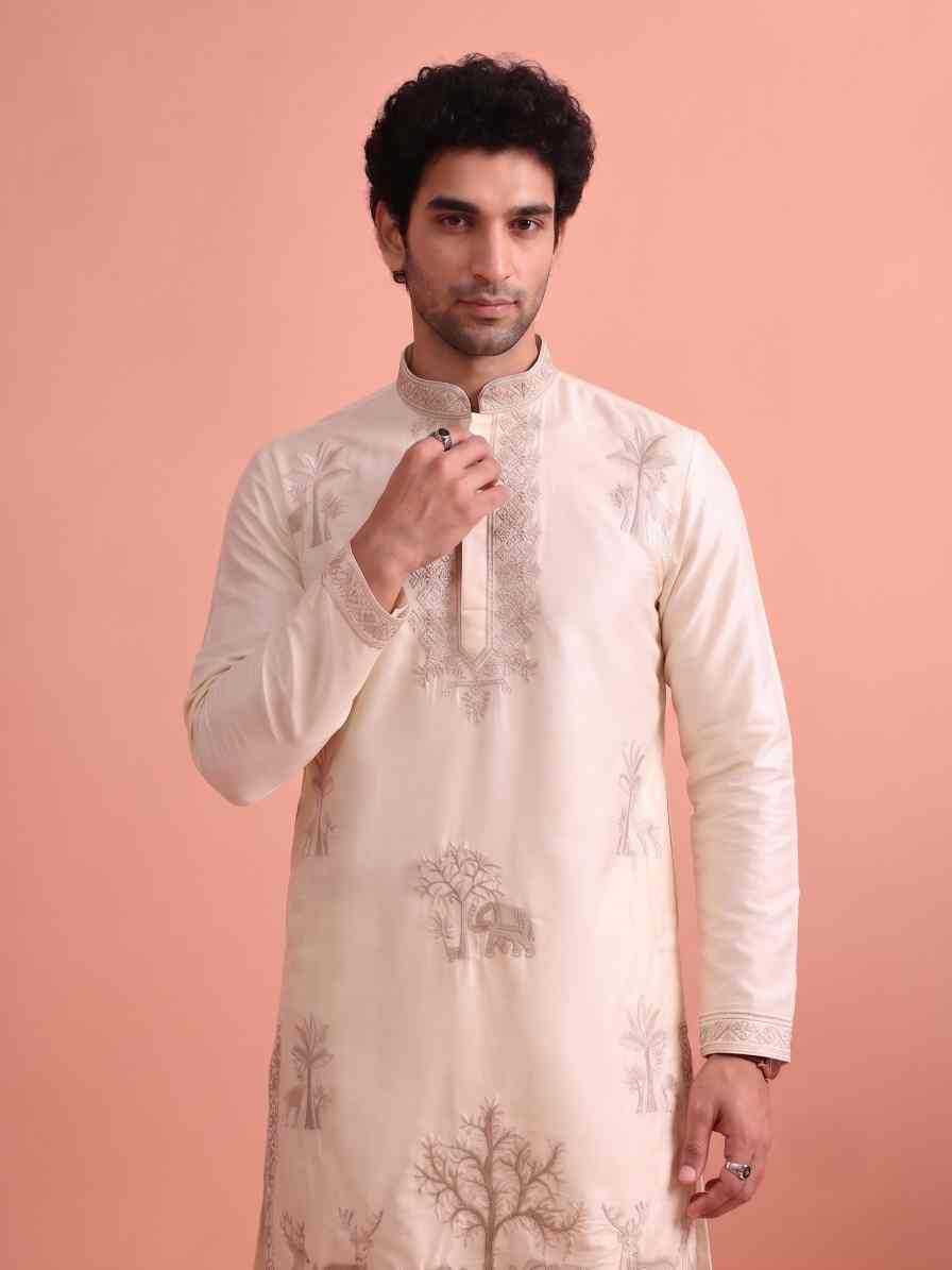 Satin Mens Kurta Pyjama