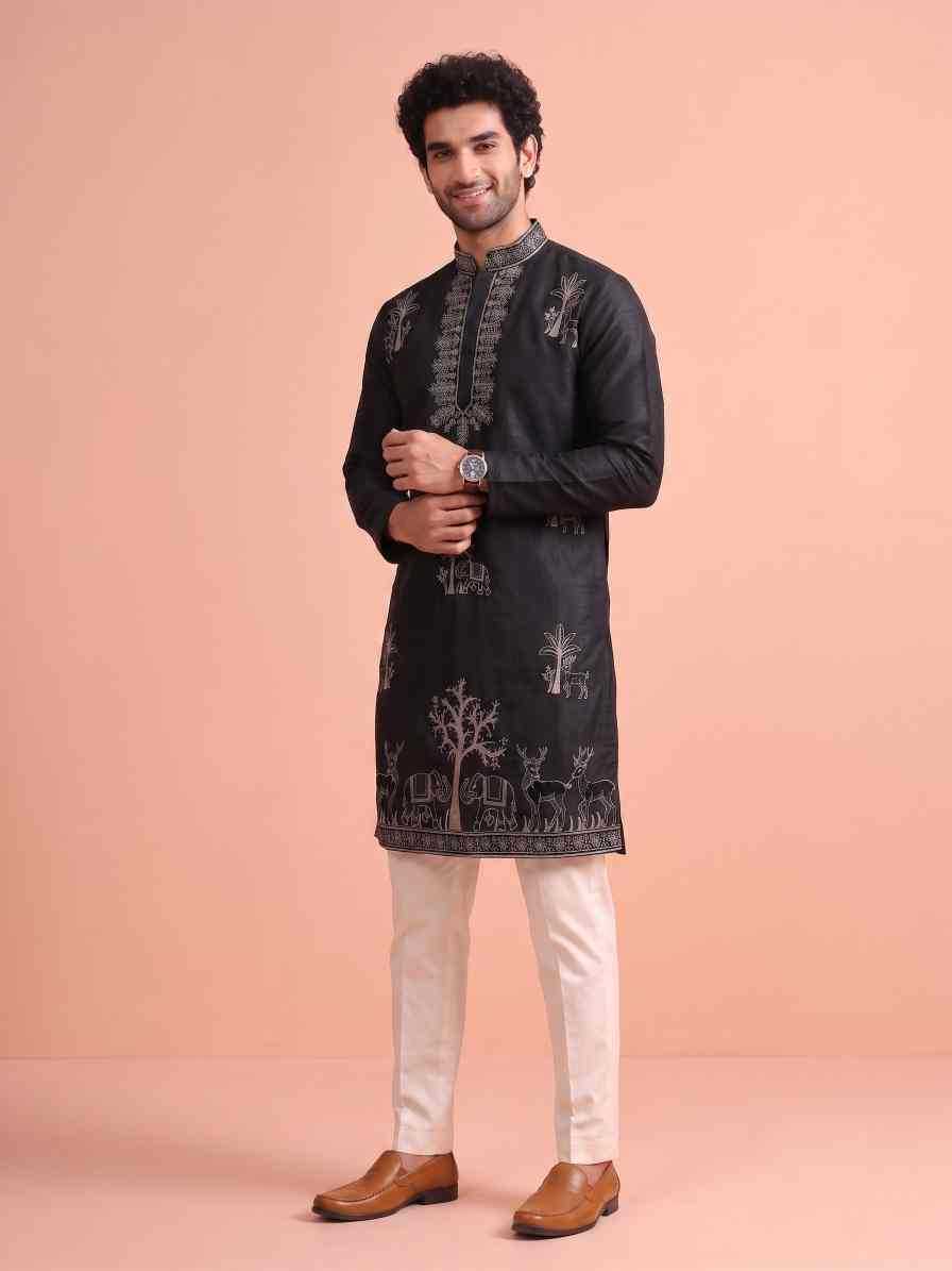 Satin Mens Kurta Pyjama