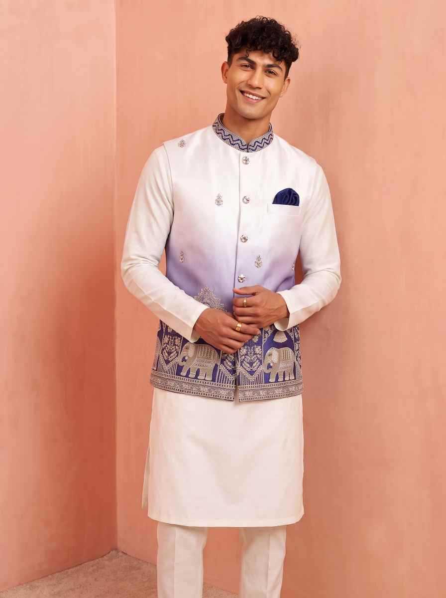 Banarasi Soft Silk Mens Kurta Pyjama