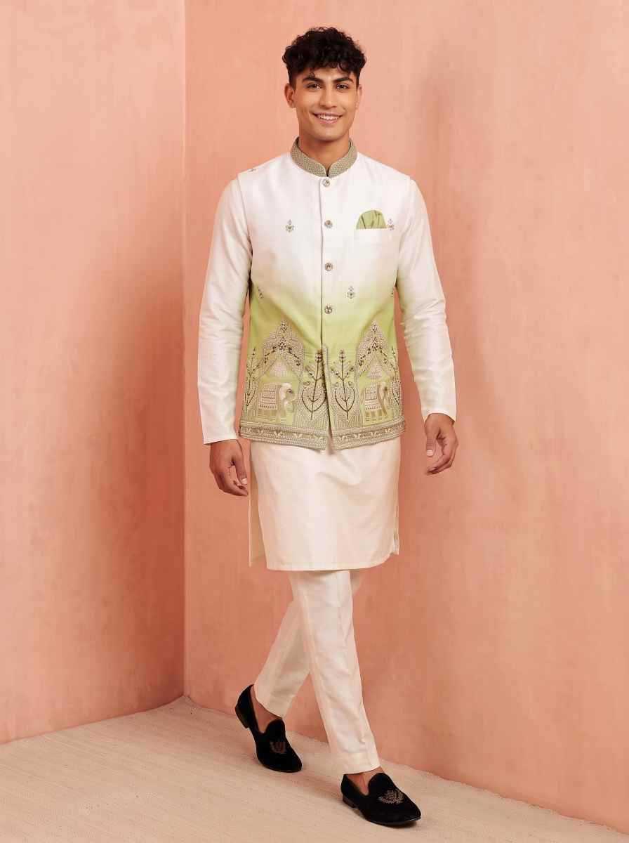 Banarasi Soft Silk Mens Kurta Pyjama
