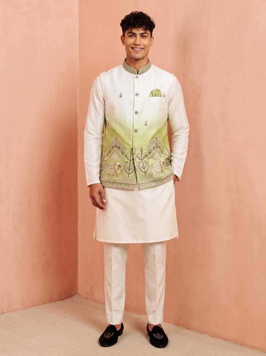 Banarasi Soft Silk Mens Kurta Pyjama