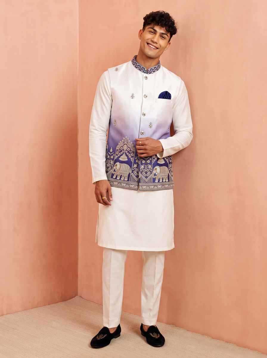 Banarasi Soft Silk Mens Kurta Pyjama