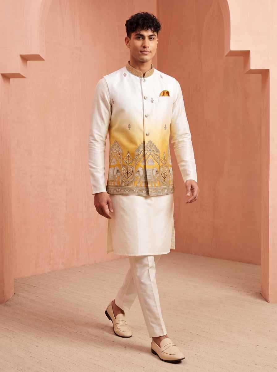 Banarasi Soft Silk Mens Kurta Pyjama