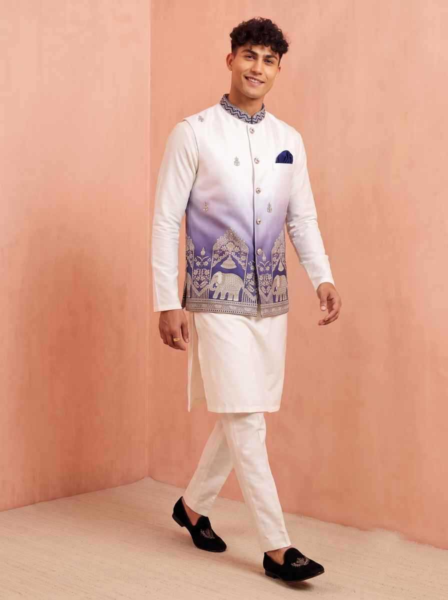 Banarasi Soft Silk Mens Kurta Pyjama