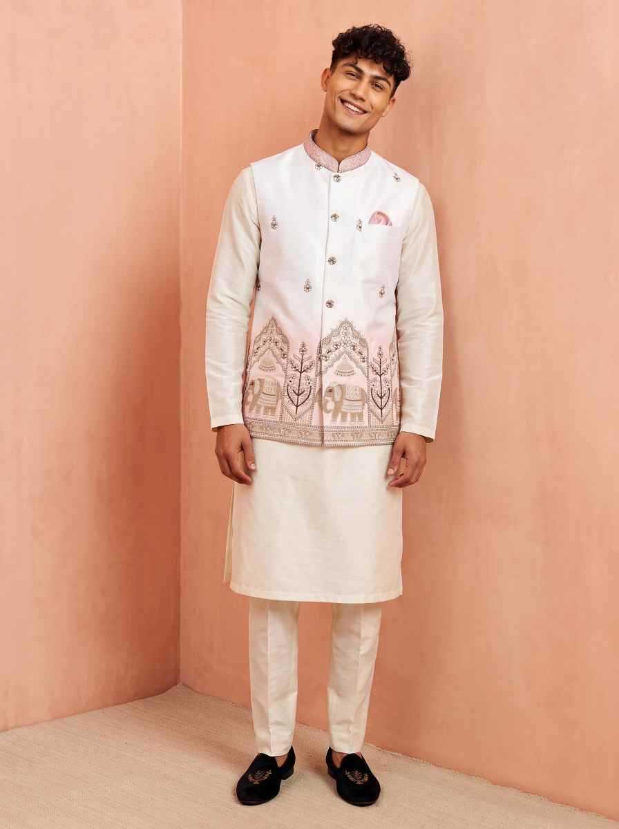 Banarasi Soft Silk Mens Kurta Pyjama