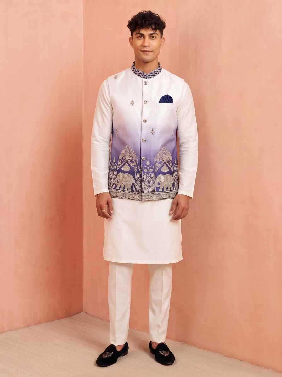 Banarasi Soft Silk Mens Kurta Pyjama