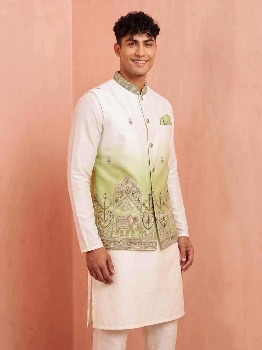 Banarasi Soft Silk Mens Kurta Pyjama