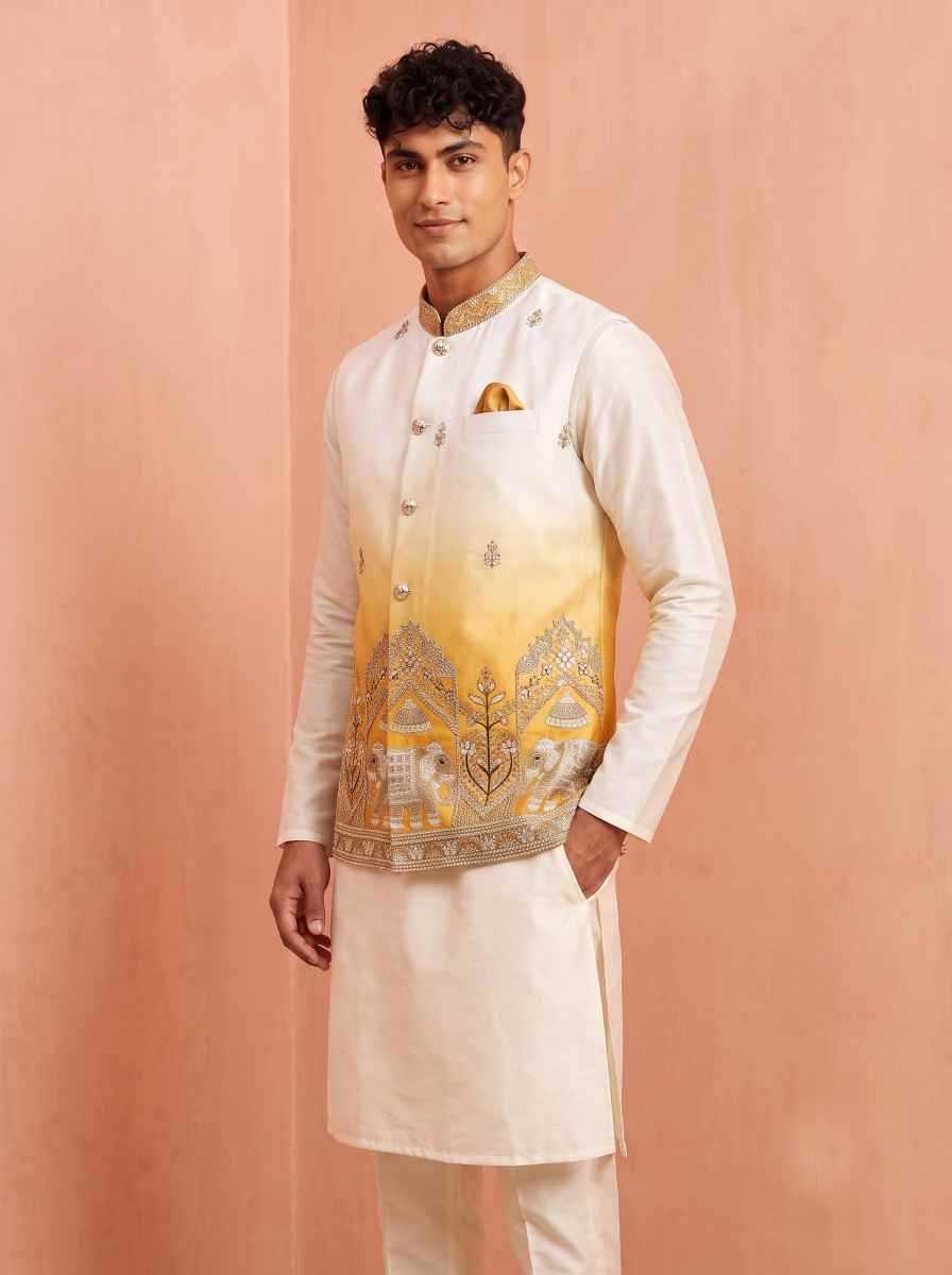 Banarasi Soft Silk Mens Kurta Pyjama