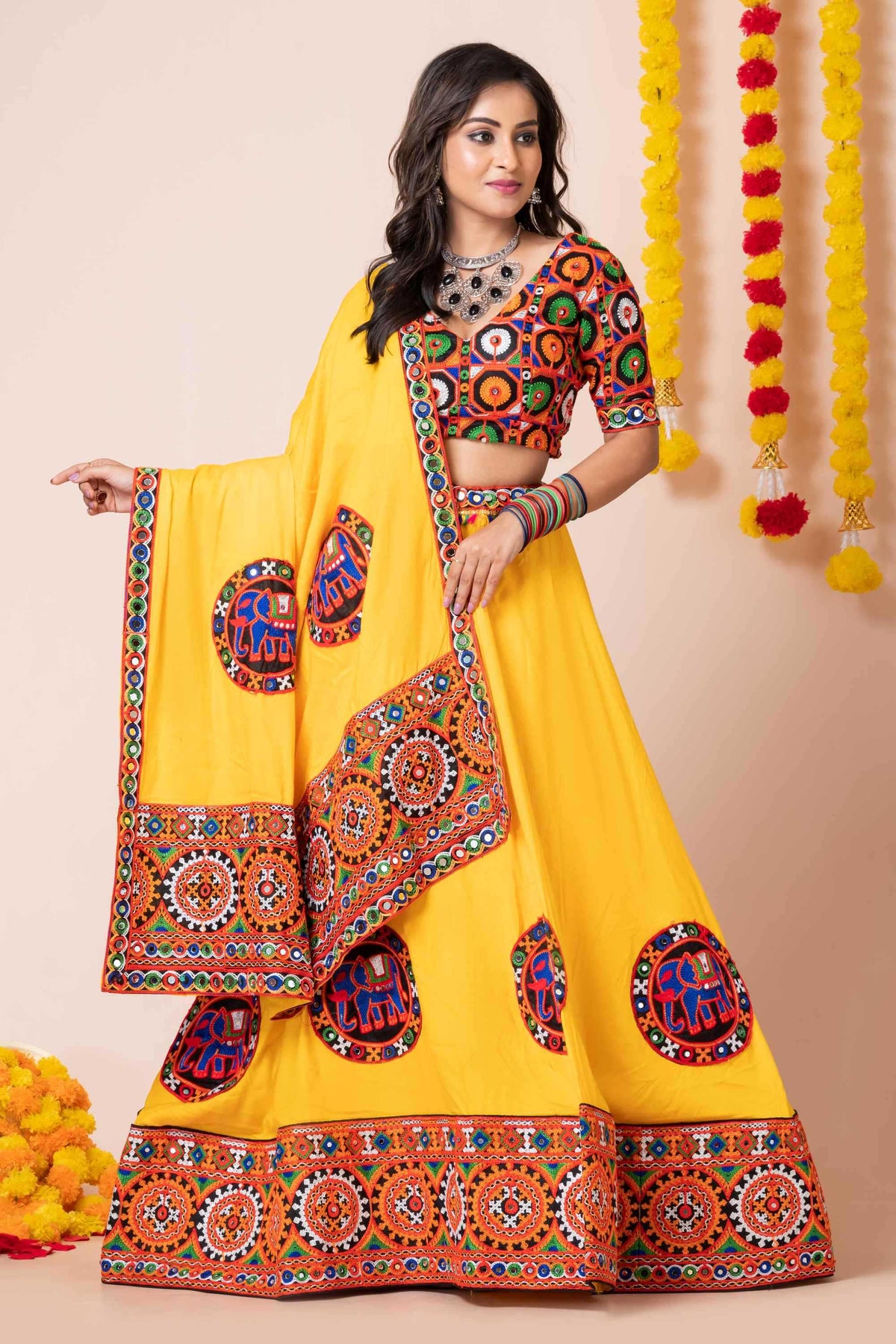 Heavy Rayon Embroidered Lehenga