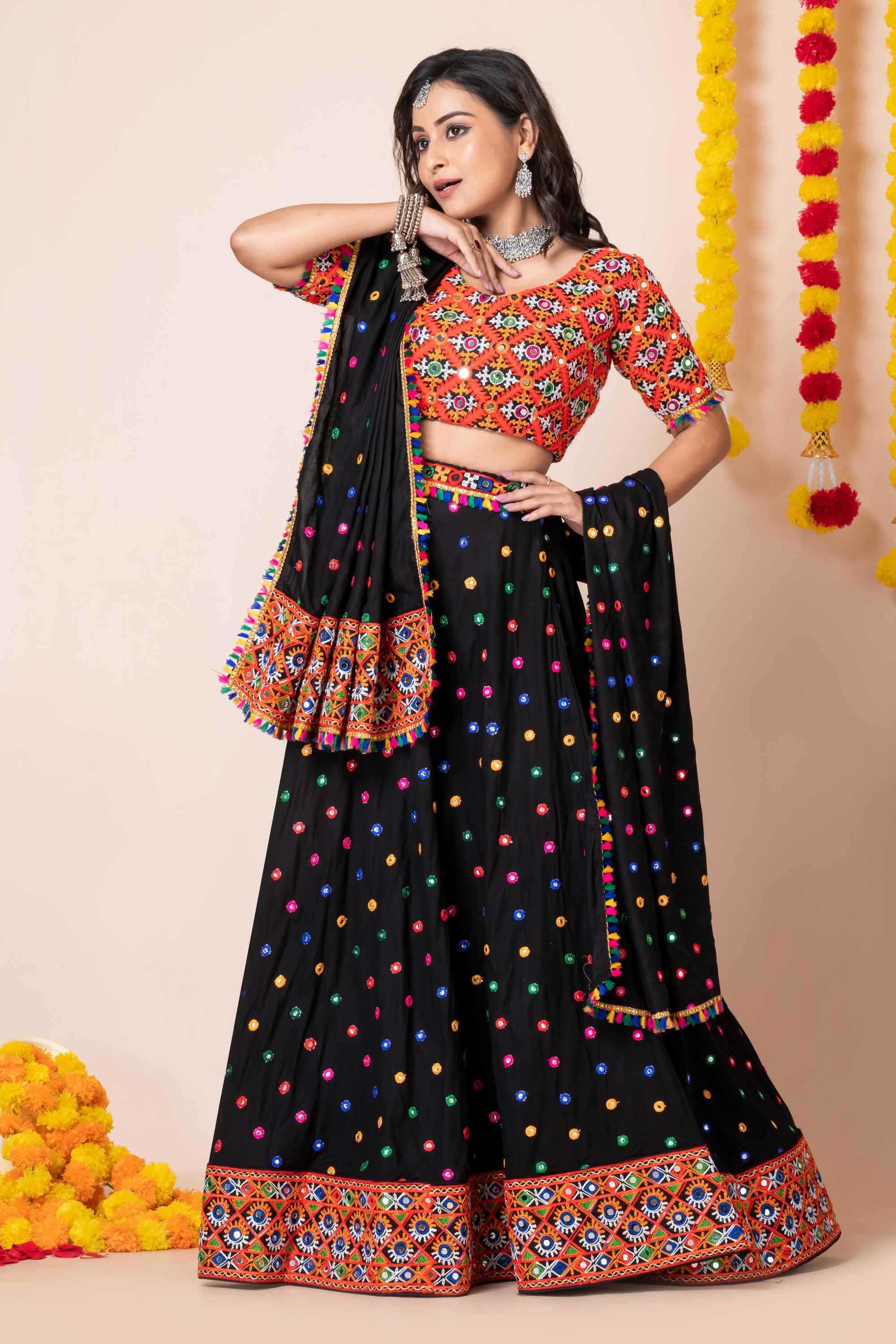 Heavy Rayon Embroidered Lehenga