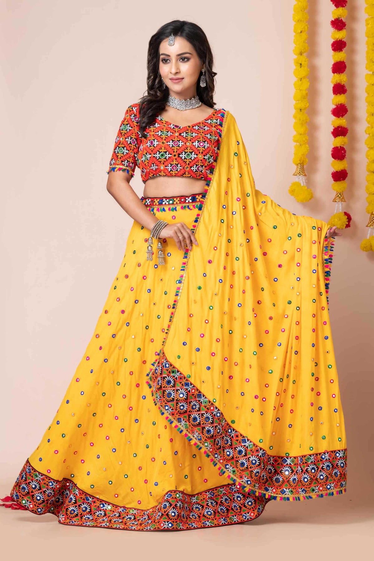 Heavy Rayon Embroidered Lehenga