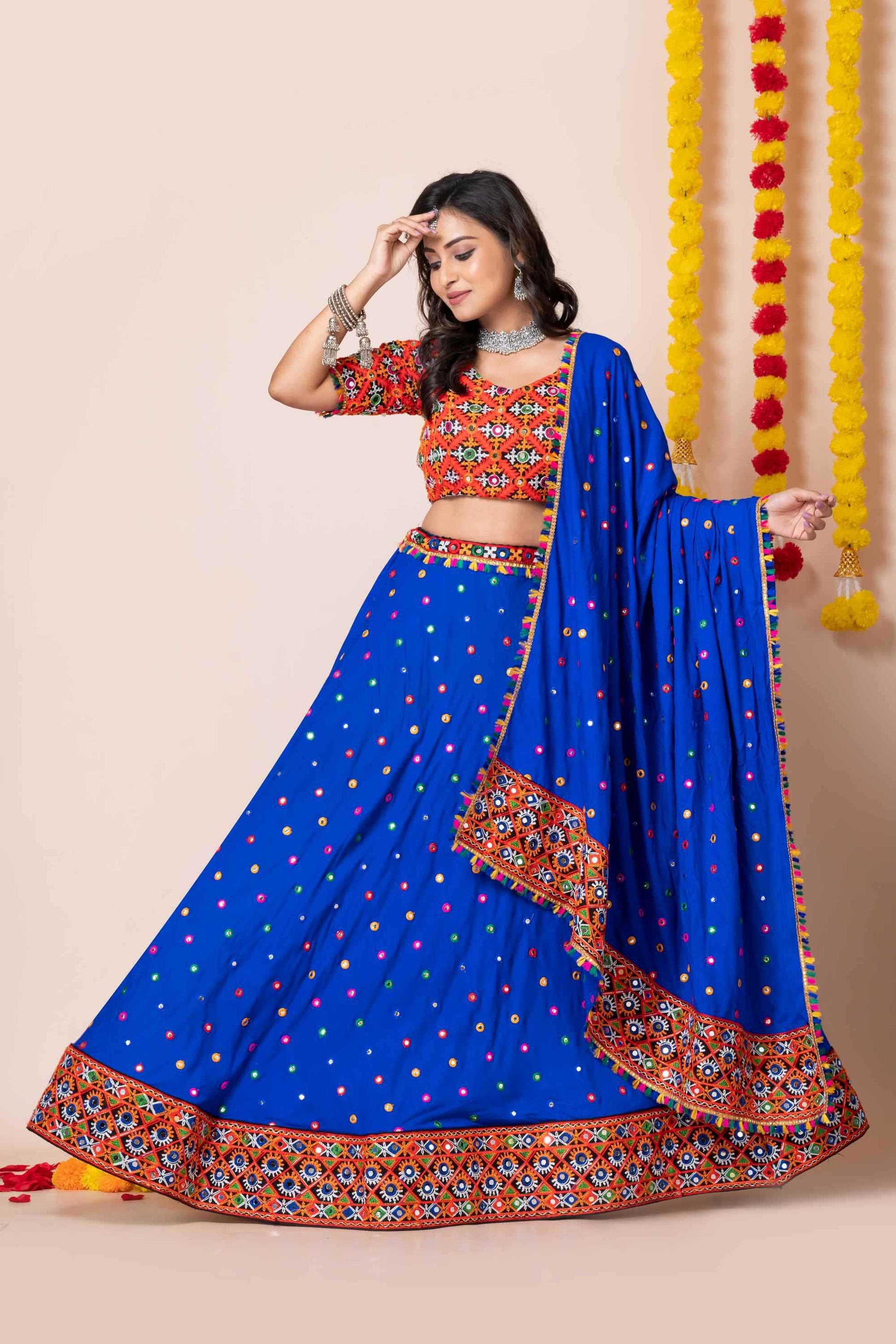 Heavy Rayon Embroidered Lehenga