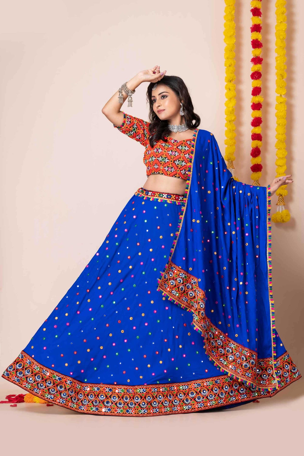 Heavy Rayon Embroidered Lehenga
