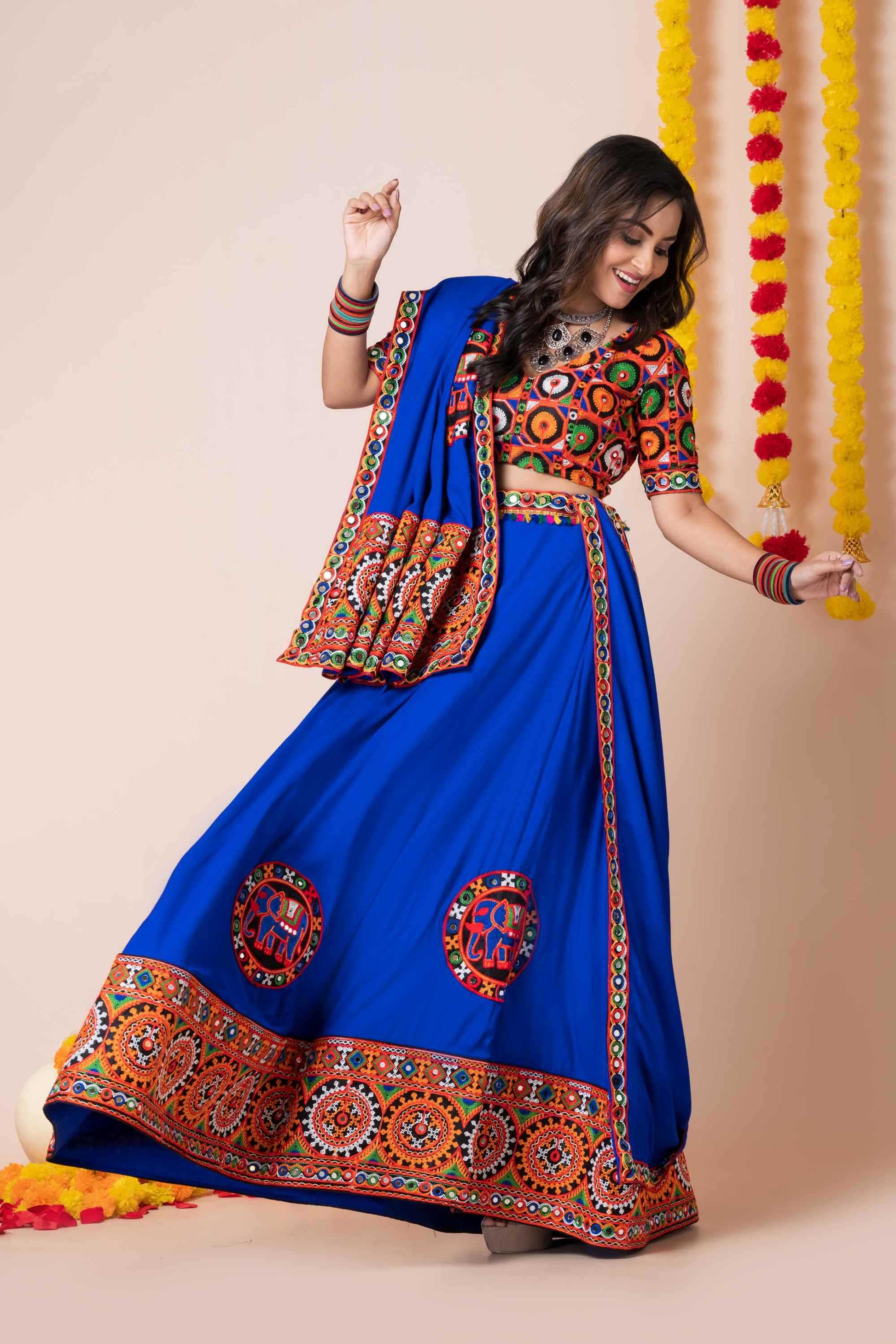 Heavy Rayon Embroidered Lehenga