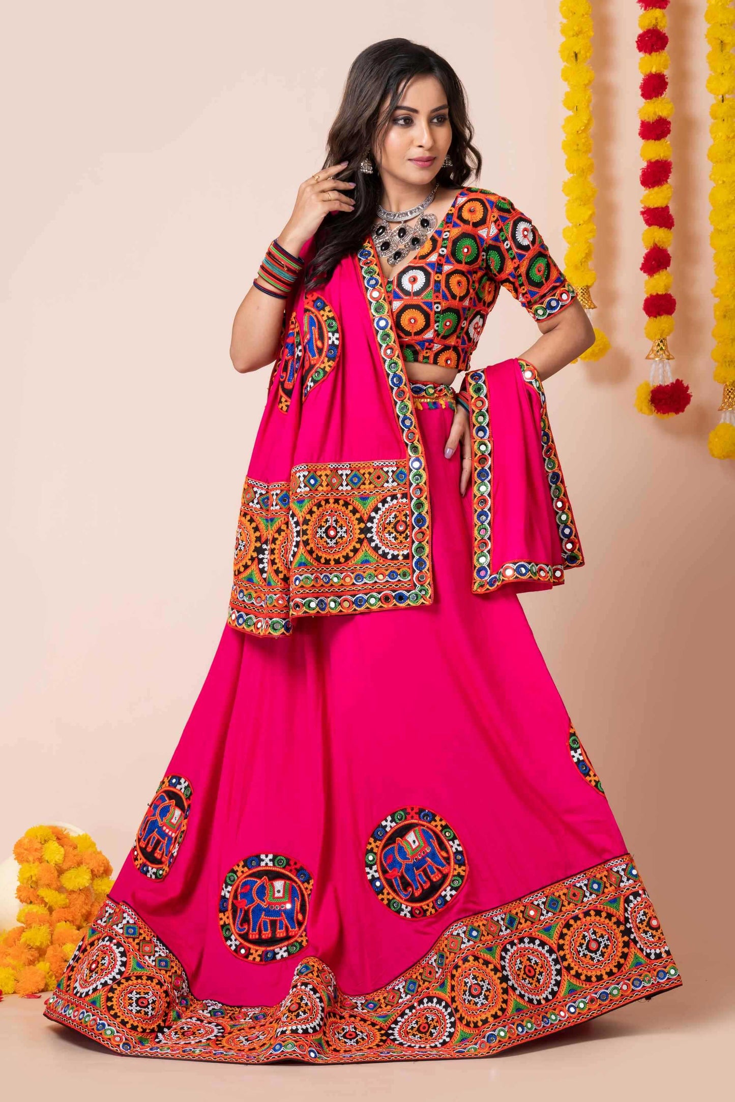 Heavy Rayon Embroidered Lehenga