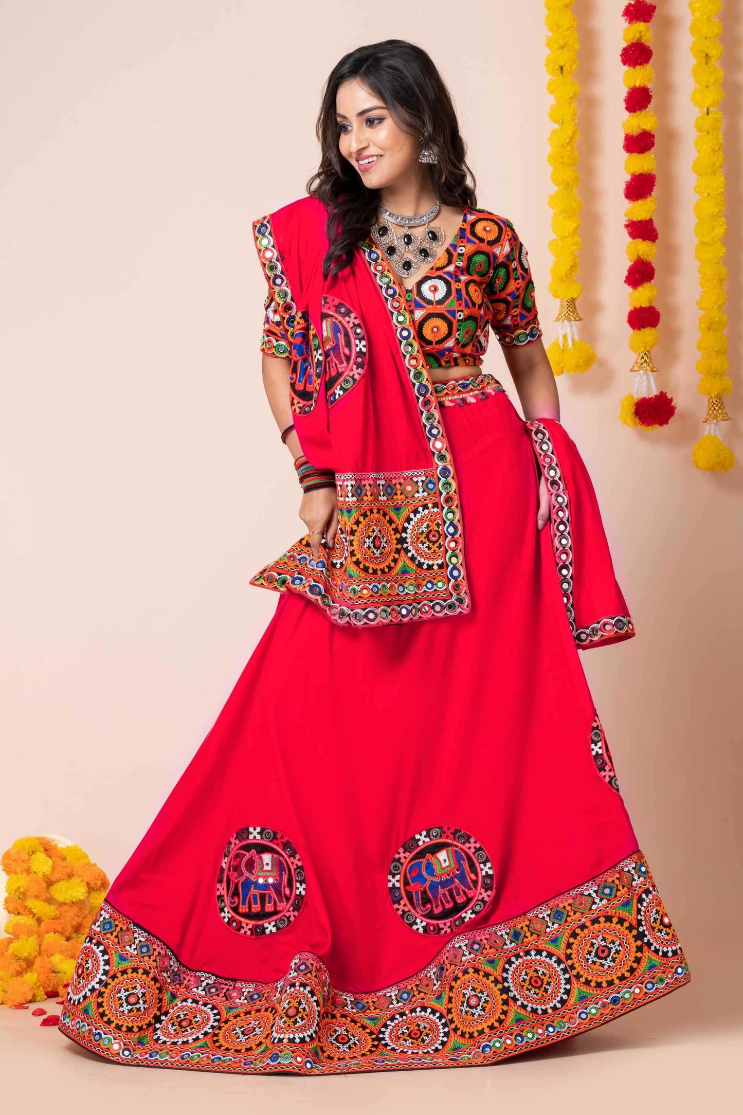 Heavy Rayon Embroidered Lehenga