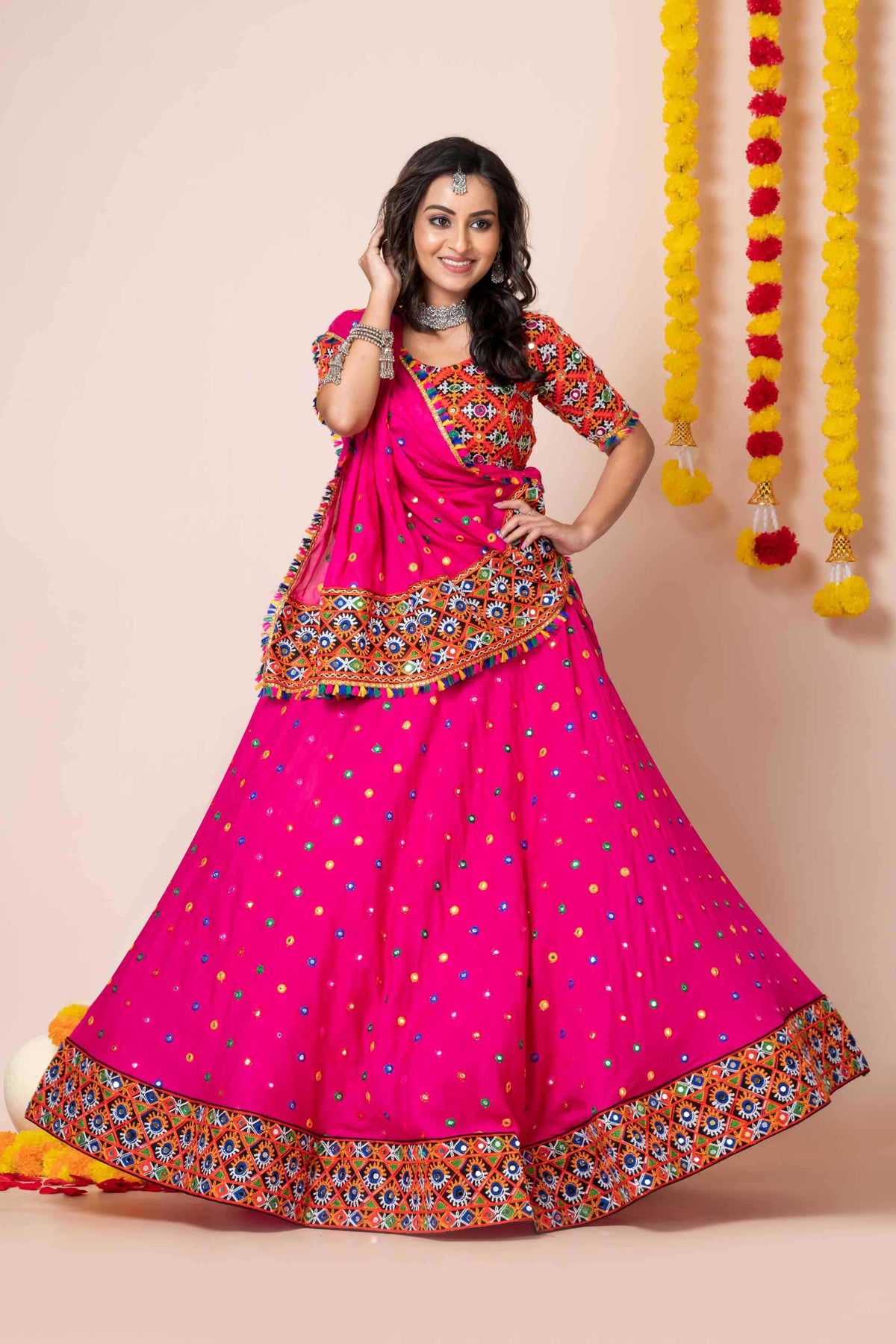 Heavy Rayon Embroidered Lehenga