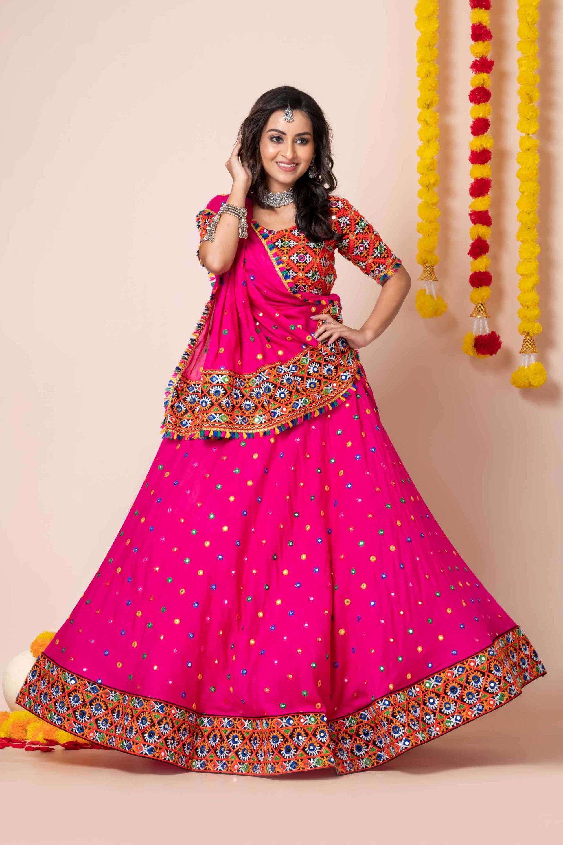 Heavy Rayon Embroidered Lehenga