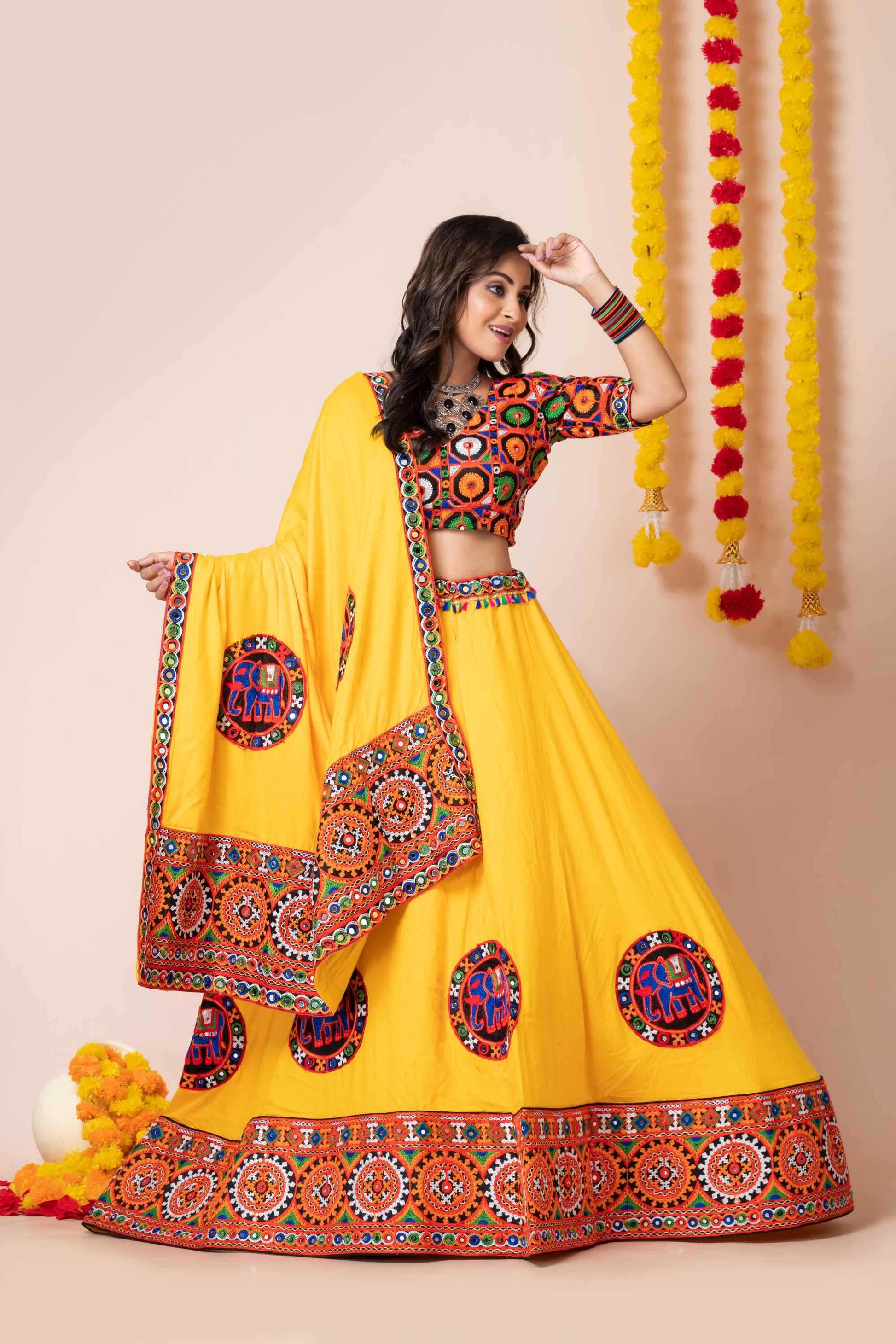 Heavy Rayon Embroidered Lehenga