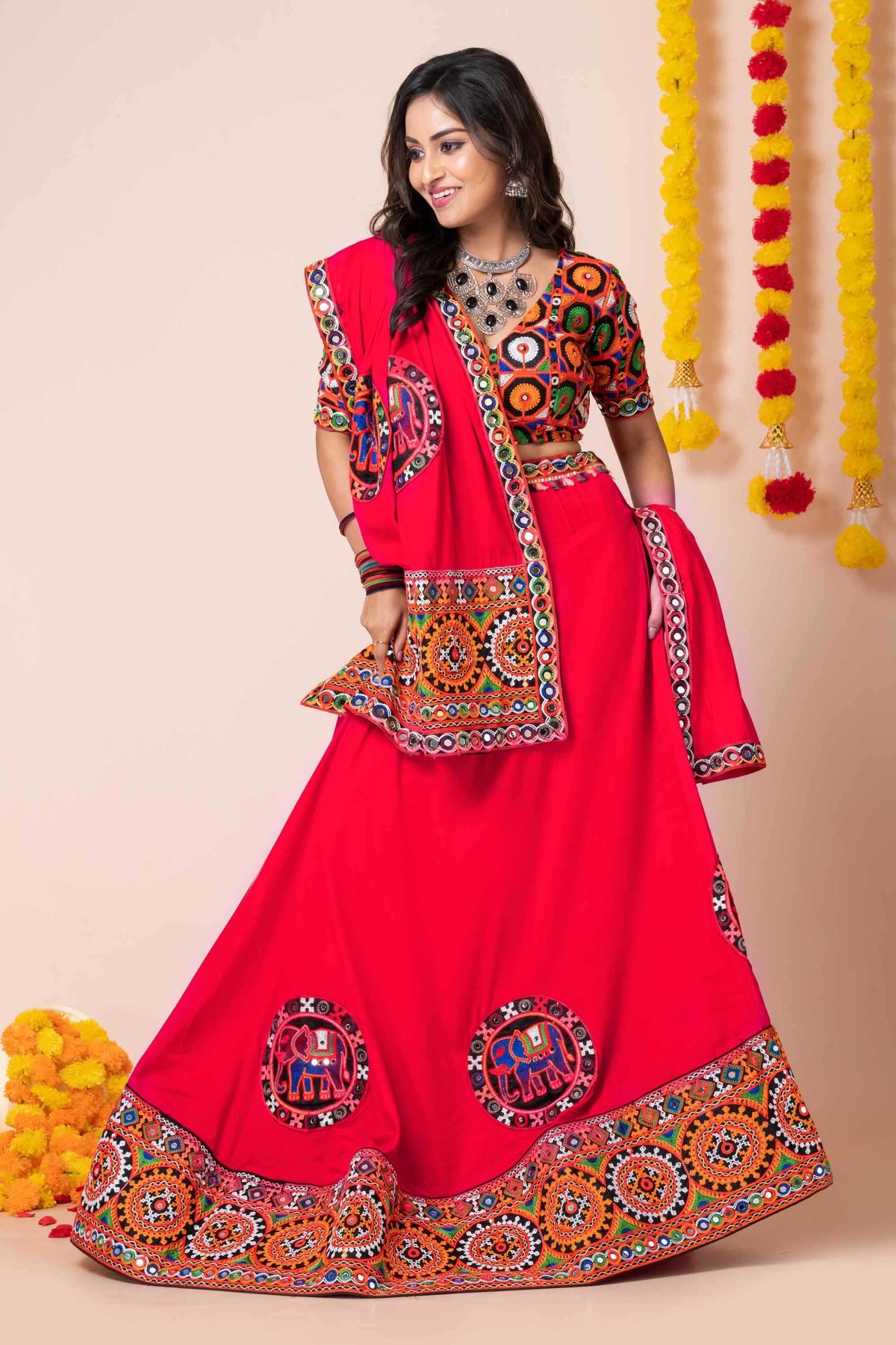 Heavy Rayon Embroidered Lehenga