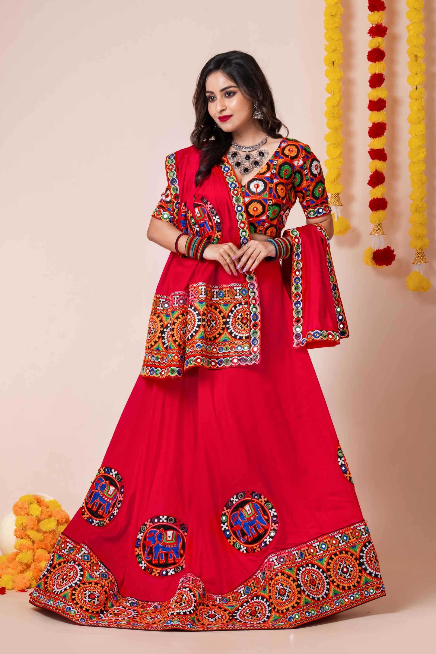 Heavy Rayon Embroidered Lehenga