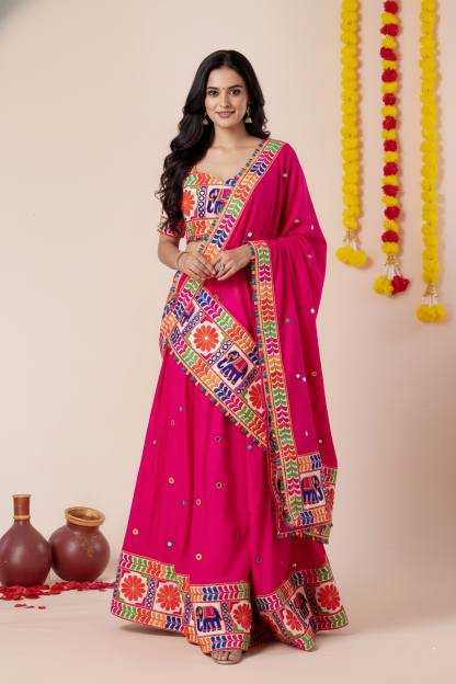 Heavy Rayon Embroidered Lehenga