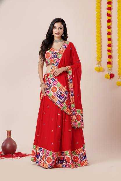 Heavy Rayon Embroidered Lehenga
