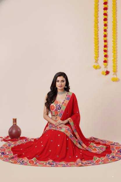 Heavy Rayon Embroidered Lehenga