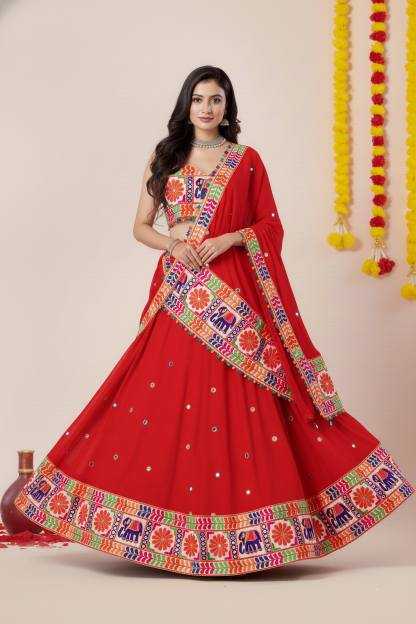 Heavy Rayon Embroidered Lehenga