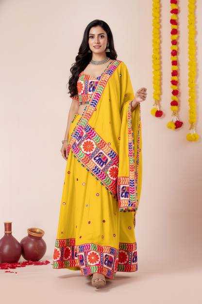Heavy Rayon Embroidered Lehenga