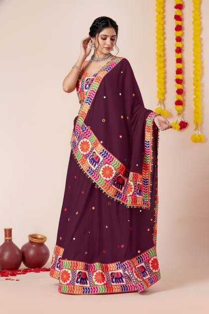 Heavy Rayon Embroidered Lehenga