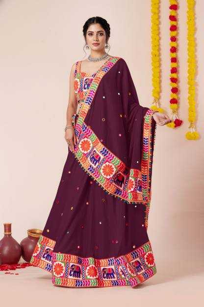 Heavy Rayon Embroidered Lehenga