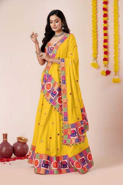 Heavy Rayon Embroidered Lehenga