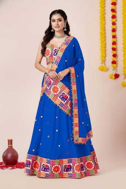 Heavy Rayon Embroidered Lehenga