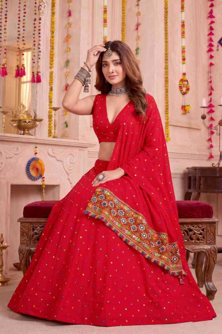 Heavy Rayon Embroidered Lehenga